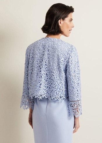 Phase Eight Daisy Lace Jackets Blue Canada | ZUWYBS-805